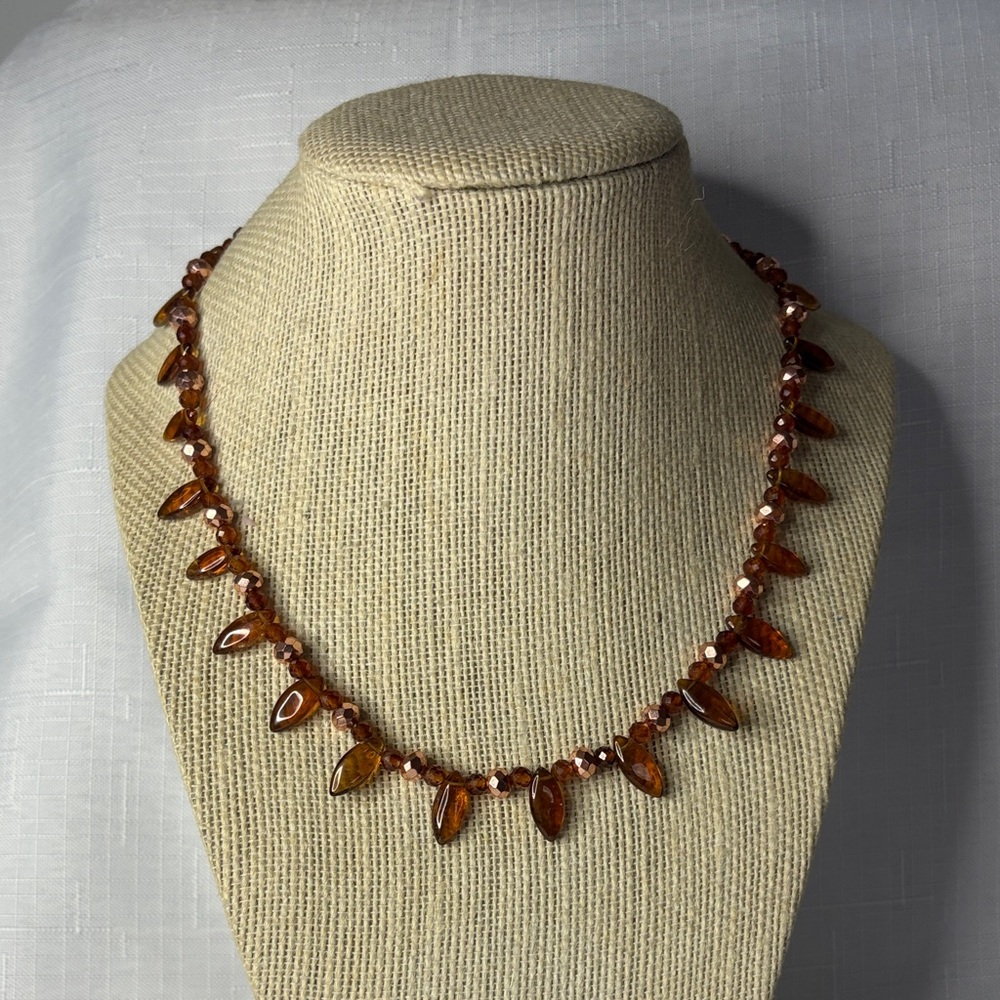 Handcrafted Rare Natural Hessonite Garnet Necklace